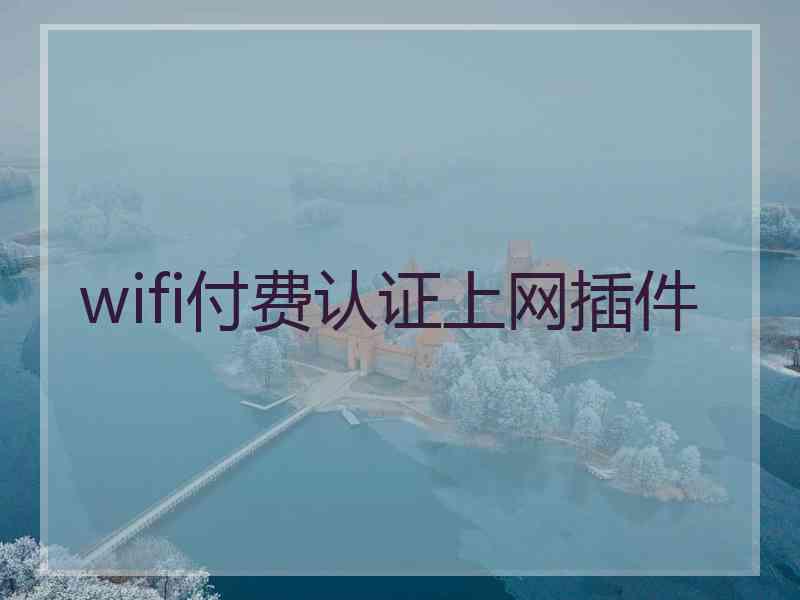 wifi付费认证上网插件