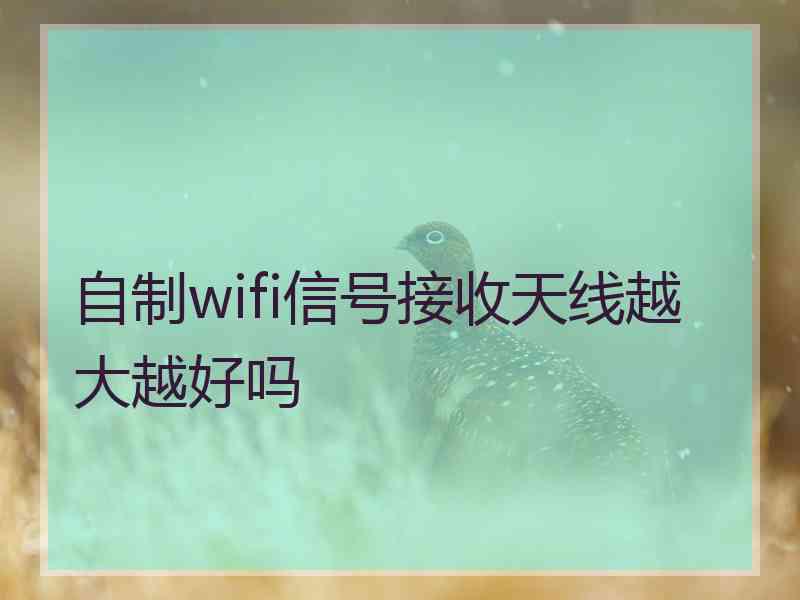 自制wifi信号接收天线越大越好吗