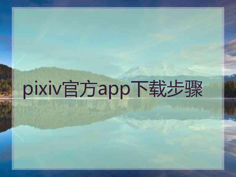 pixiv官方app下载步骤