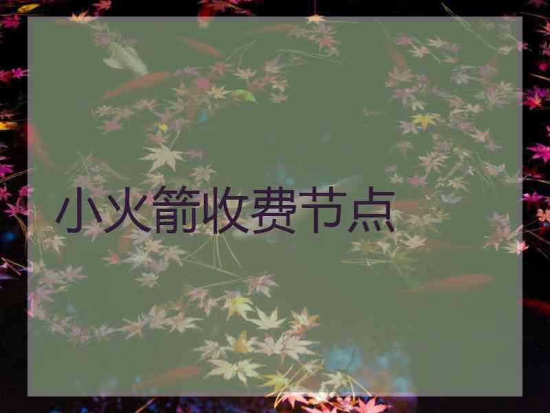 小火箭收费节点