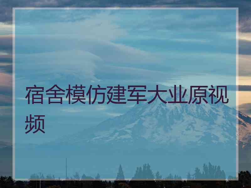 宿舍模仿建军大业原视频