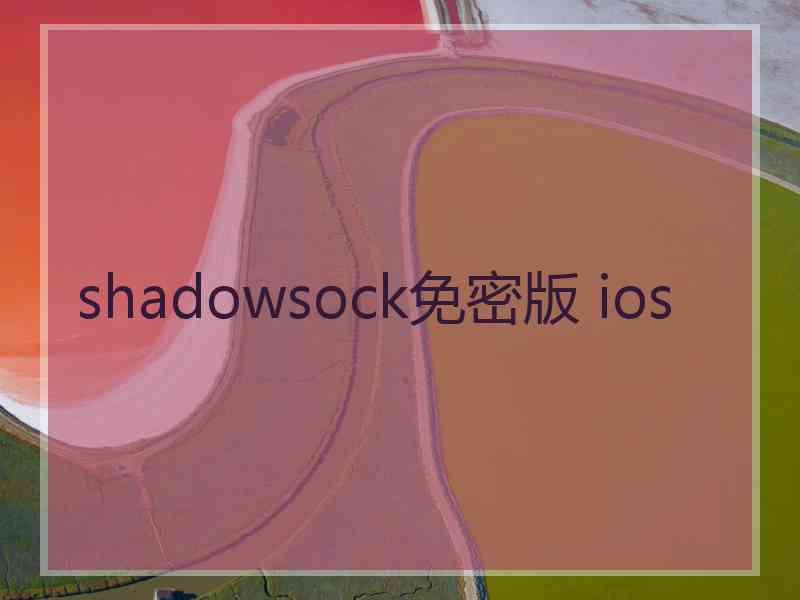 shadowsock免密版 ios